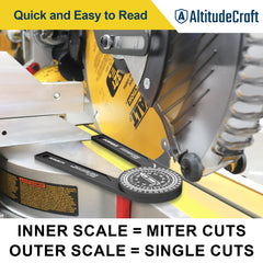 AltitudeCraft Precision Aluminum Miter Saw Protractor