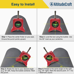 AltitudeCraft Precise Pipe Center Finder Punch Tool