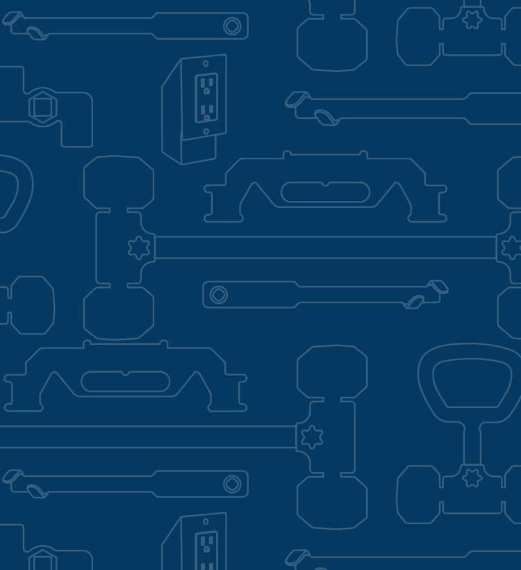 AltitudeCraft About Us mobile hero - precision tools blueprint background