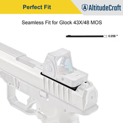 AltitudeCraft Precision Optic Adapter Plate for Glock 43X/48 MOS and Hellcat OSP, Mount Plate, Compatible with Holosun 407K/507K, Durable Titanium - AltitudeCraft