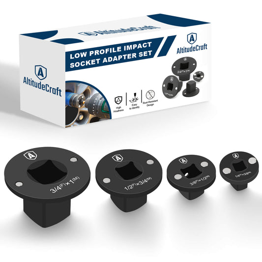 Low Profile Impact Socket Adapter Set, Drive Ratchet Adapter Set - AltitudeCraft