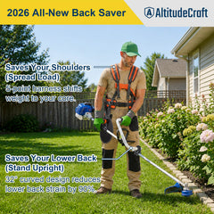 AltitudeCraft 2-in-1 String Trimmer Handle & 5-Point Harness Kit
