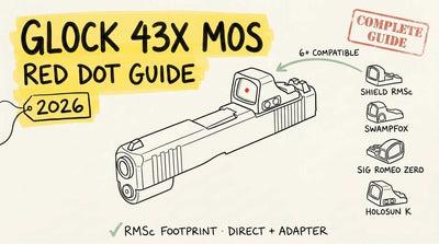 Complete 2026 guide to red dot sights compatible with the Glock 43X MOS — direct mount and adapter plate options