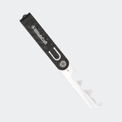 AltitudeCraft Carbon Multi-Scraper alone, opened, stainless steel blade with black pivoting cover