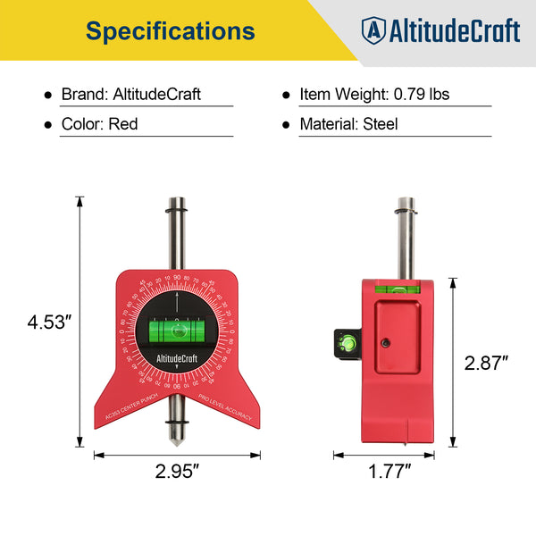 AltitudeCraft Precise Pipe Center Finder Punch Tool