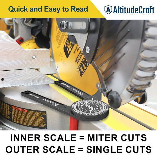 AltitudeCraft Precision Aluminum Miter Saw Protractor