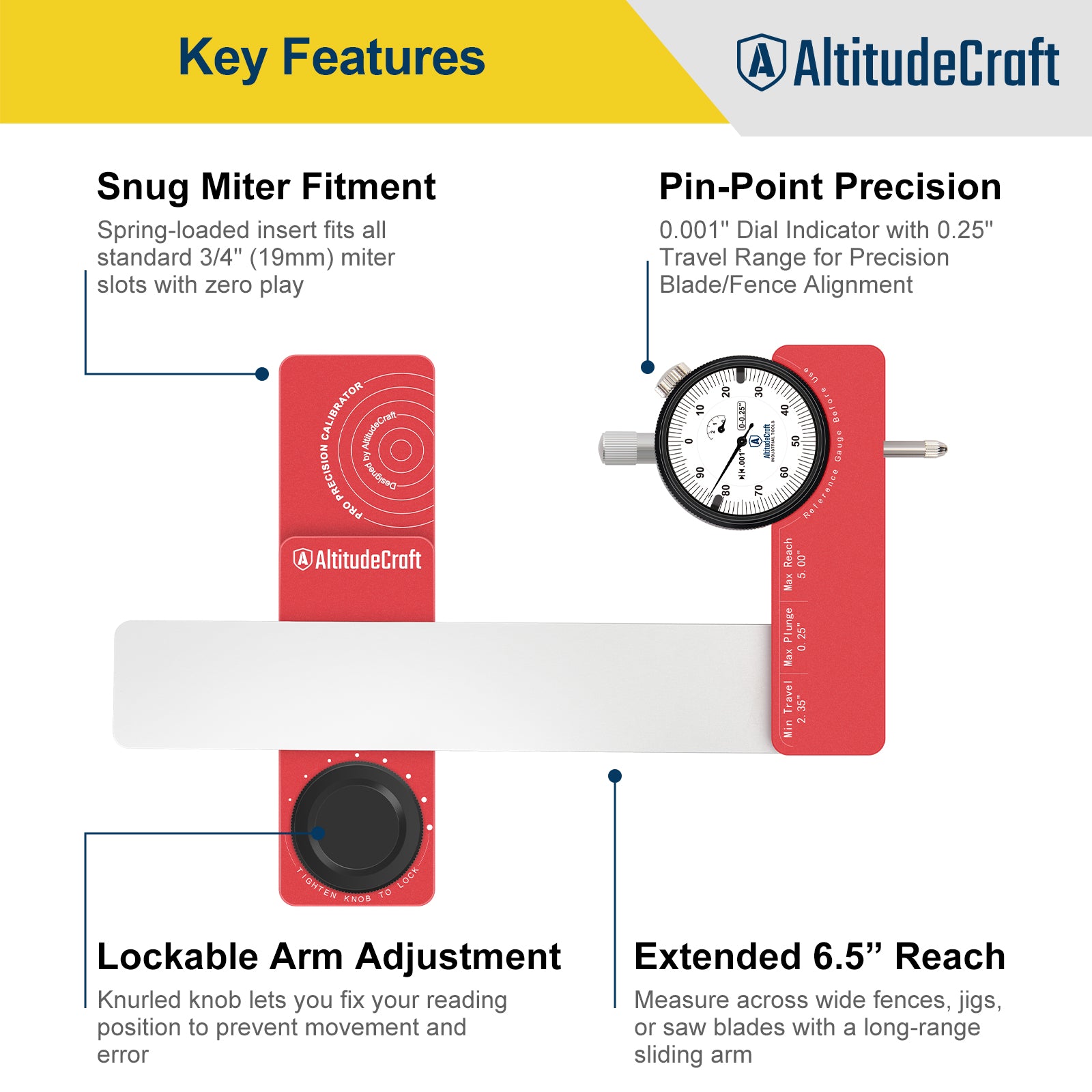 AltitudeCraft Precision Table Saw Alignment Gauge