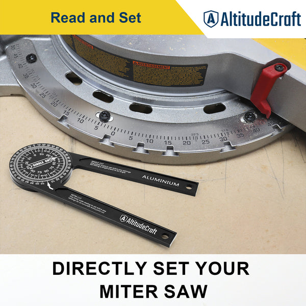 AltitudeCraft Precision Aluminum Miter Saw Protractor
