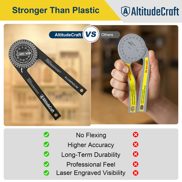 AltitudeCraft Precision Aluminum Miter Saw Protractor