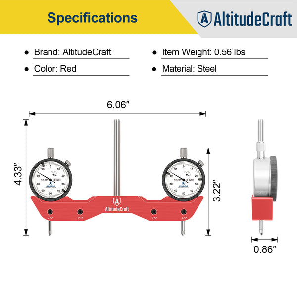 AltitudeCraft Precise Mill and Lathe Tramming Tool