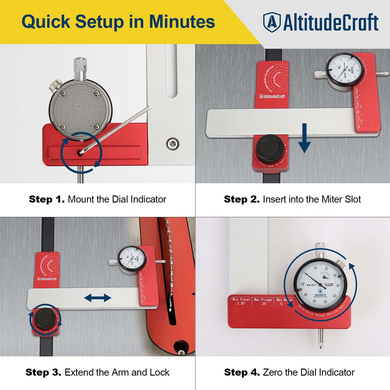 AltitudeCraft Precision Table Saw Alignment Gauge