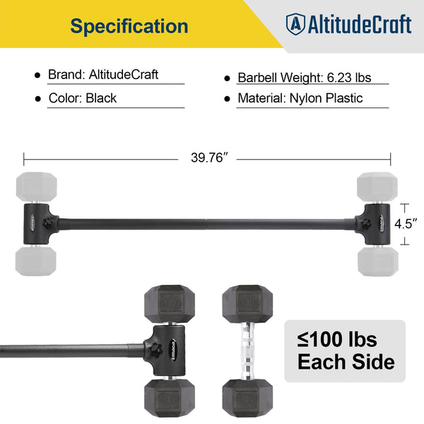AltitudeCraft Dumbbell Barbell Converter Bar - AltitudeCraft