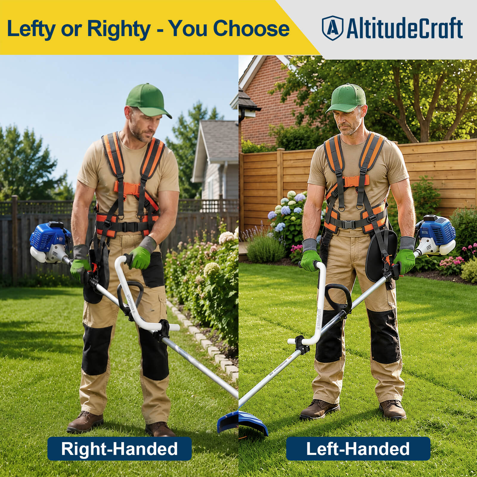 AltitudeCraft 2-in-1 String Trimmer Handle & 5-Point Harness Kit