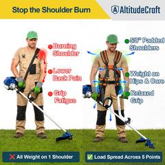 AltitudeCraft 2-in-1 String Trimmer Handle & 5-Point Harness Kit